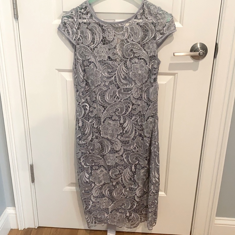 Adrianna Papell Cap Sleeve Lace Dress
